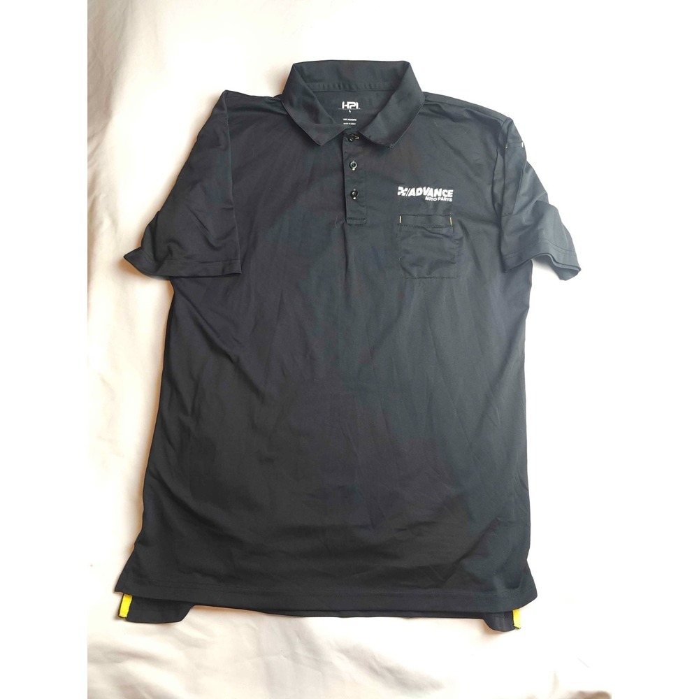 HPI Polo Shirt Unisex Size Large Black Advance Auto Parts Staff Uniform Techwear